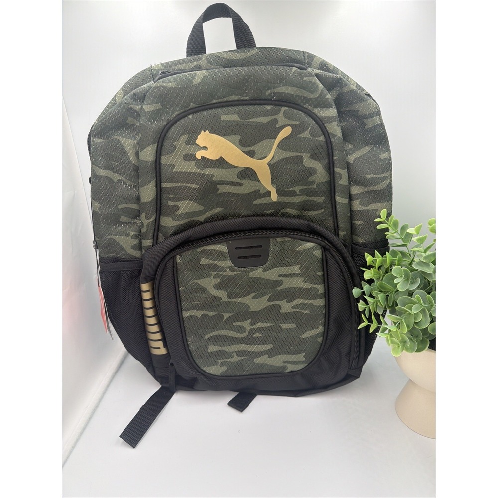 Puma Evercat Contender3.0 Backpack  Bag Unisex Black Green Camo new